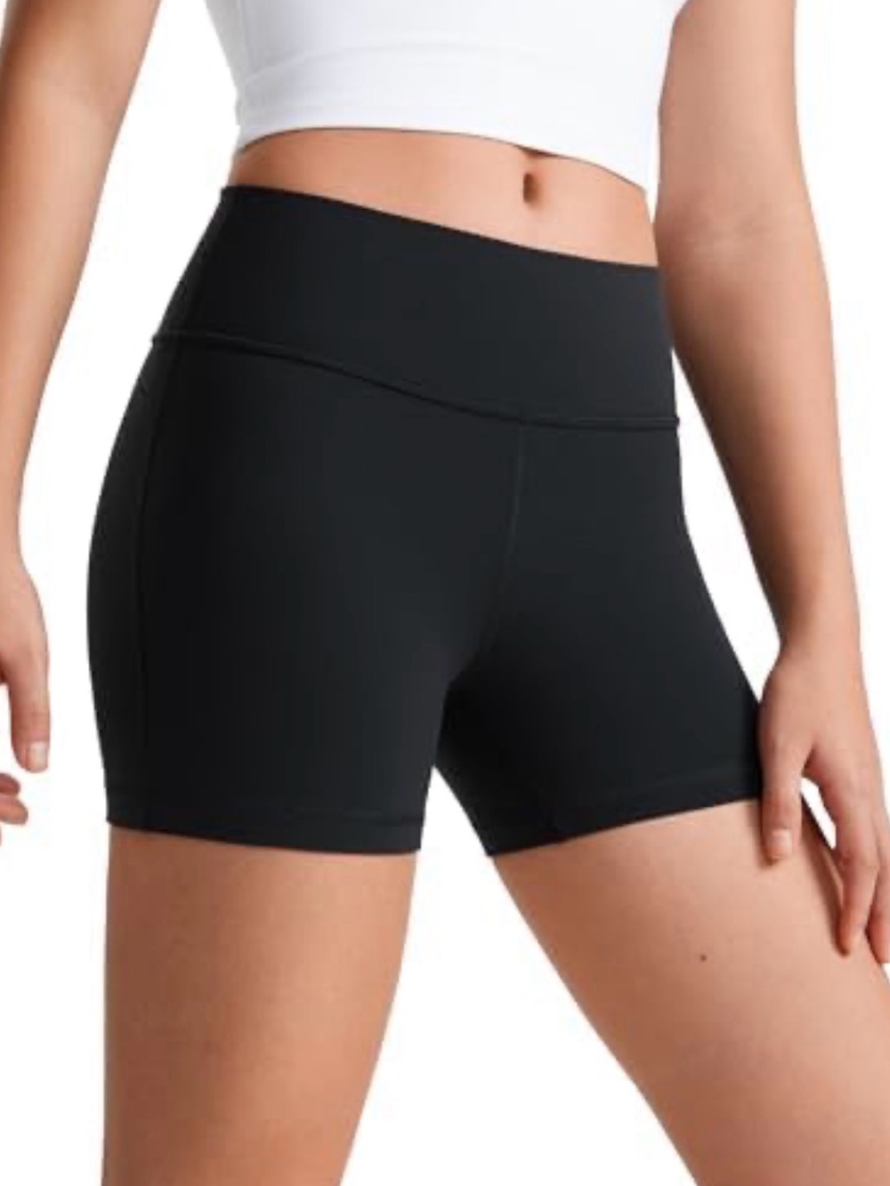 Balance Collection Black High-Waist Bike Shorts